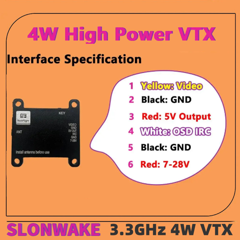 SLONWAKE FPV 3.3G 16CH 4000mW  - Drone And Car recension och pris
