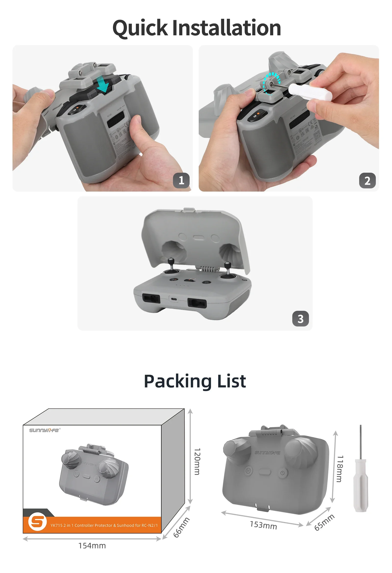 2 in 1 Controller Protector Su - Drone Rc Controller Cover recension och pris