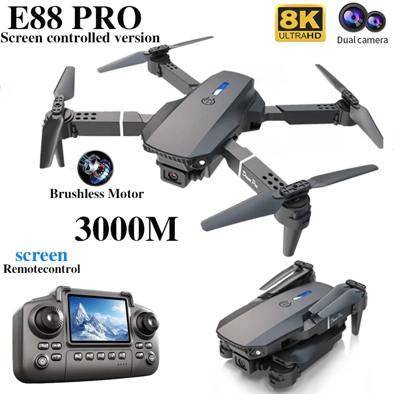 Professional E88 PRO Drone wit - Drone Rc With Screen recension och pris
