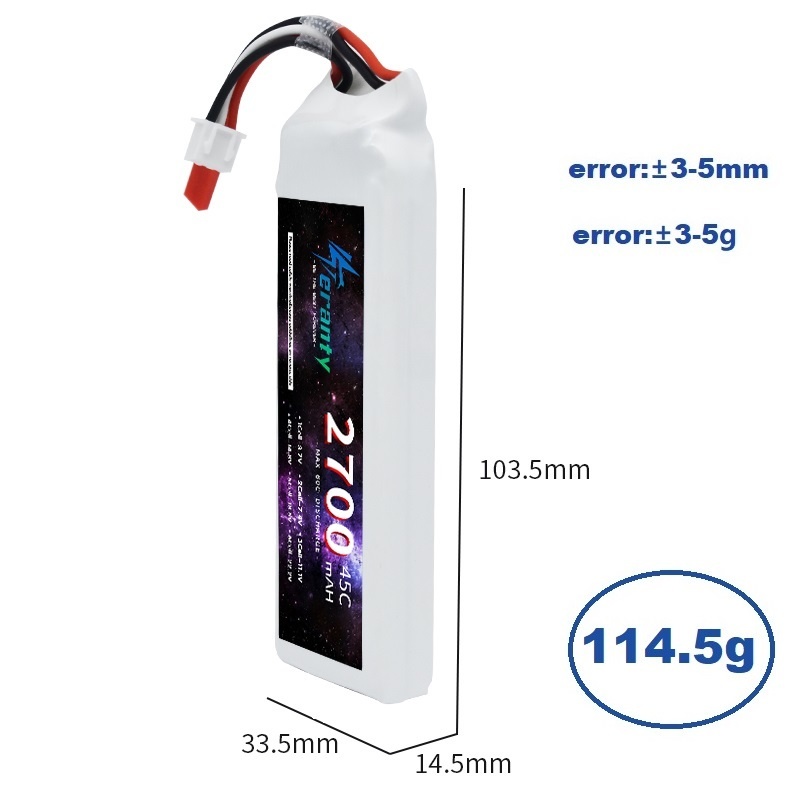 1/3PCS 2S 7.4V Lipo Battery 27 - Drone Rc Leading recension och pris