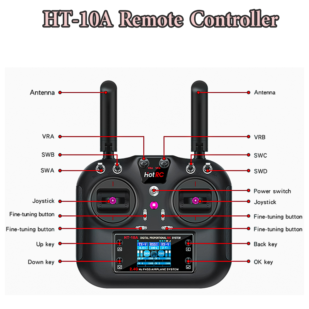 Hotrc HT-10A 2.4G 10CH Transmi - Drone And Car recension och pris